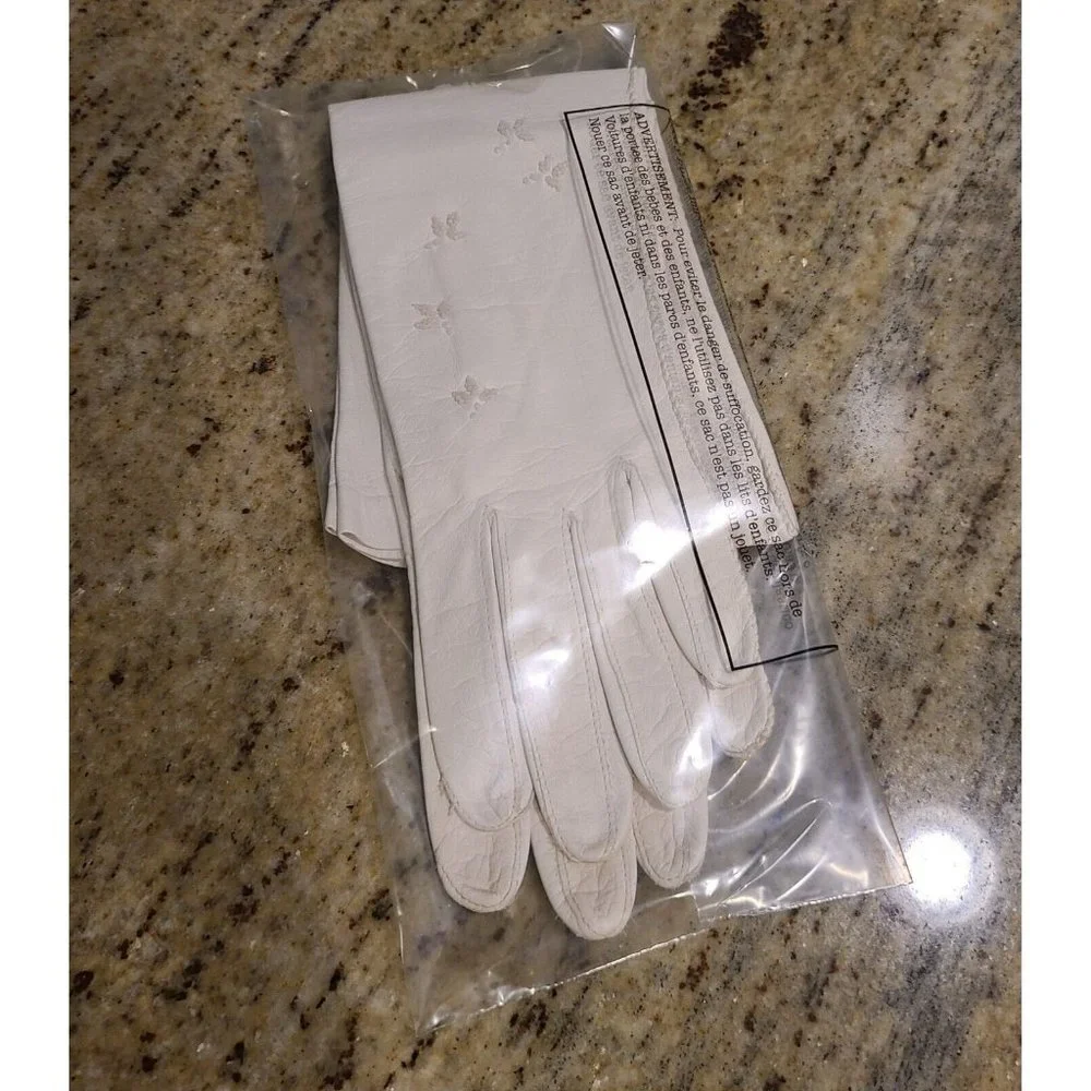 Vintage Size S Off White Soft Leather Formal 14